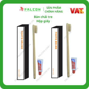 Bàn chải tre đóng hộp đen trắng cao cấp