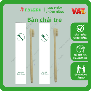 Bàn chải tre đóng túi kraft trắng thân thiện môi trường